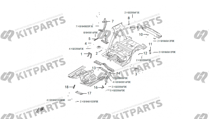 Панели пола Haval H8