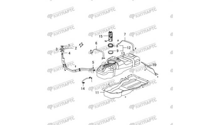 Топливный бак (дизель 2,8) Great Wall Hover