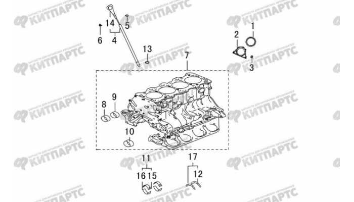 Блок цилиндров Great Wall Hover H3 New