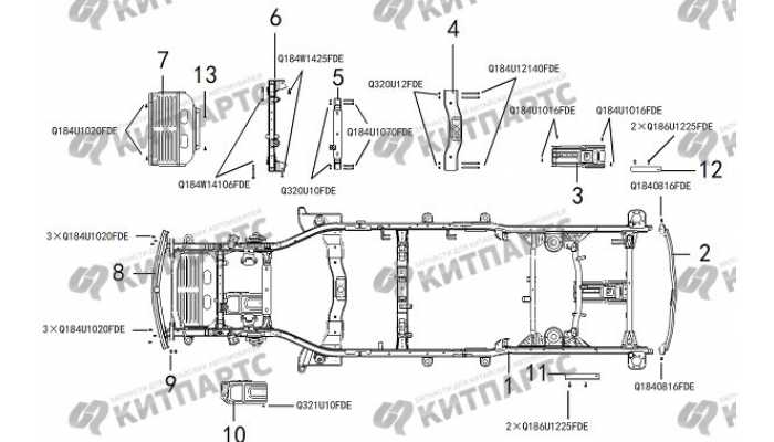 Рама 4G63T Great Wall Hover H3 New