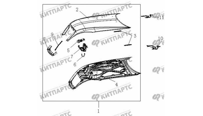 Капот Geely Vision (FC)